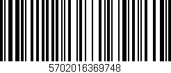 Código de barras (EAN, GTIN, SKU, ISBN): '5702016369748'