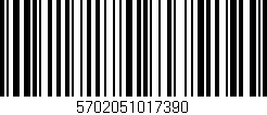 Código de barras (EAN, GTIN, SKU, ISBN): '5702051017390'