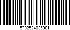 Código de barras (EAN, GTIN, SKU, ISBN): '5702524035081'