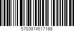 Código de barras (EAN, GTIN, SKU, ISBN): '5703974517189'