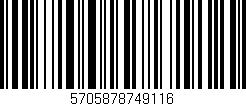 Código de barras (EAN, GTIN, SKU, ISBN): '5705878749116'