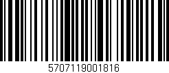 Código de barras (EAN, GTIN, SKU, ISBN): '5707119001816'