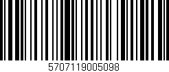 Código de barras (EAN, GTIN, SKU, ISBN): '5707119005098'