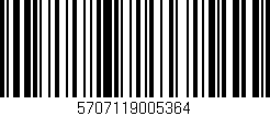 Código de barras (EAN, GTIN, SKU, ISBN): '5707119005364'