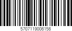 Código de barras (EAN, GTIN, SKU, ISBN): '5707119006156'