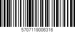 Código de barras (EAN, GTIN, SKU, ISBN): '5707119006316'