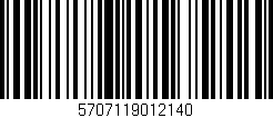 Código de barras (EAN, GTIN, SKU, ISBN): '5707119012140'