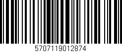 Código de barras (EAN, GTIN, SKU, ISBN): '5707119012874'