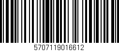 Código de barras (EAN, GTIN, SKU, ISBN): '5707119016612'