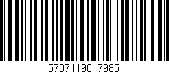 Código de barras (EAN, GTIN, SKU, ISBN): '5707119017985'