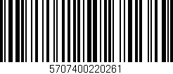 Código de barras (EAN, GTIN, SKU, ISBN): '5707400220261'