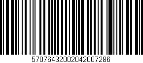 Código de barras (EAN, GTIN, SKU, ISBN): '57076432002042007286'