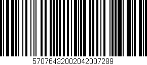 Código de barras (EAN, GTIN, SKU, ISBN): '57076432002042007289'