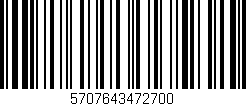 Código de barras (EAN, GTIN, SKU, ISBN): '5707643472700'