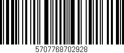Código de barras (EAN, GTIN, SKU, ISBN): '5707768702928'