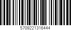 Código de barras (EAN, GTIN, SKU, ISBN): '5709221316444'