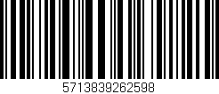 Código de barras (EAN, GTIN, SKU, ISBN): '5713839262598'
