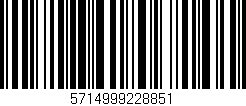 Código de barras (EAN, GTIN, SKU, ISBN): '5714999228851'