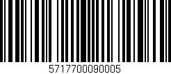 Código de barras (EAN, GTIN, SKU, ISBN): '5717700090005'