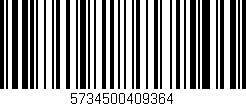 Código de barras (EAN, GTIN, SKU, ISBN): '5734500409364'