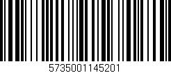 Código de barras (EAN, GTIN, SKU, ISBN): '5735001145201'