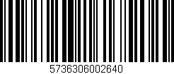 Código de barras (EAN, GTIN, SKU, ISBN): '5736306002640'