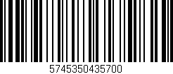 Código de barras (EAN, GTIN, SKU, ISBN): '5745350435700'