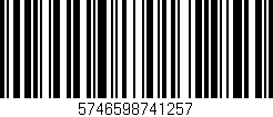 Código de barras (EAN, GTIN, SKU, ISBN): '5746598741257'