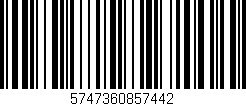 Código de barras (EAN, GTIN, SKU, ISBN): '5747360857442'