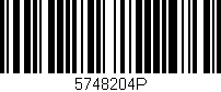 Código de barras (EAN, GTIN, SKU, ISBN): '5748204P'