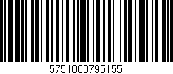 Código de barras (EAN, GTIN, SKU, ISBN): '5751000795155'