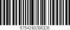 Código de barras (EAN, GTIN, SKU, ISBN): '5754240288326'