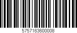 Código de barras (EAN, GTIN, SKU, ISBN): '5757163600008'