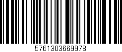 Código de barras (EAN, GTIN, SKU, ISBN): '5761303669978'