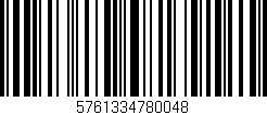 Código de barras (EAN, GTIN, SKU, ISBN): '5761334780048'