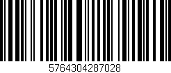 Código de barras (EAN, GTIN, SKU, ISBN): '5764304287028'
