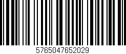 Código de barras (EAN, GTIN, SKU, ISBN): '5765047652029'