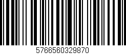 Código de barras (EAN, GTIN, SKU, ISBN): '5766560329870'