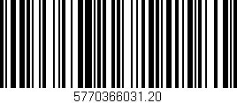 Código de barras (EAN, GTIN, SKU, ISBN): '5770366031.20'