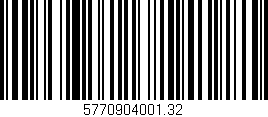 Código de barras (EAN, GTIN, SKU, ISBN): '5770904001.32'