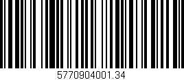 Código de barras (EAN, GTIN, SKU, ISBN): '5770904001.34'