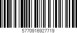 Código de barras (EAN, GTIN, SKU, ISBN): '5770916927719'