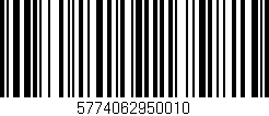 Código de barras (EAN, GTIN, SKU, ISBN): '5774062950010'
