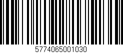 Código de barras (EAN, GTIN, SKU, ISBN): '5774065001030'
