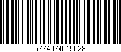 Código de barras (EAN, GTIN, SKU, ISBN): '5774074015028'