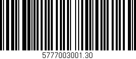 Código de barras (EAN, GTIN, SKU, ISBN): '5777003001.30'