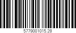 Código de barras (EAN, GTIN, SKU, ISBN): '5779001015.28'