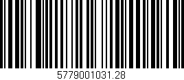 Código de barras (EAN, GTIN, SKU, ISBN): '5779001031.28'