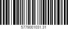 Código de barras (EAN, GTIN, SKU, ISBN): '5779001031.31'