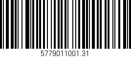 Código de barras (EAN, GTIN, SKU, ISBN): '5779011001.31'